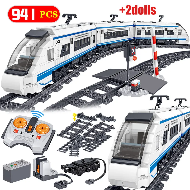 

941pcs City Harmony High-speed Rail Building Blocks Technic RC Electric Train Track Car Figures Bricks Toys for Boys