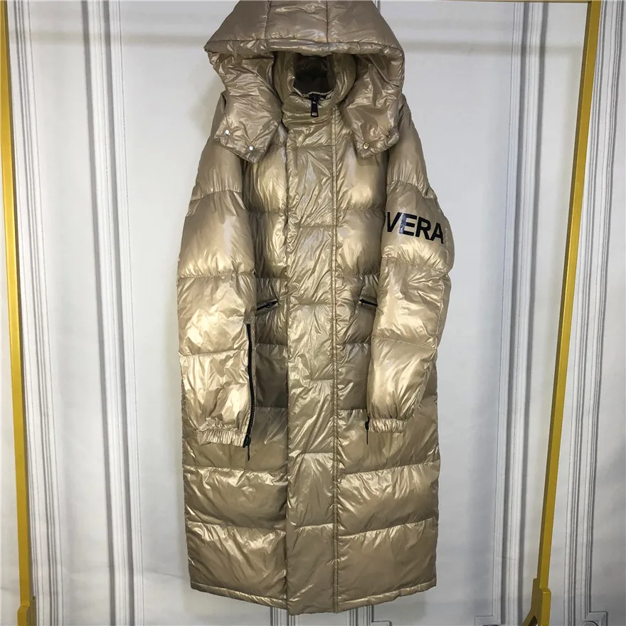 Tcyeek/толстый теплый зимний женский пуховик уличная куртка с капюшоном на 90% утином пуху модная женская одежда X-long пальто Hiver