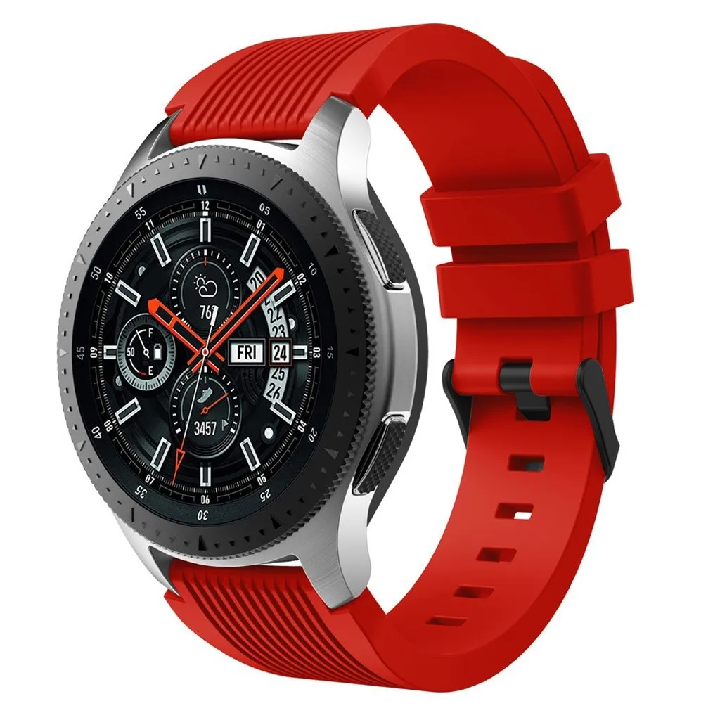 Сменный ремешок для samsung Galaxy Watch 46 мм, мягкий силиконовый ремешок, спортивный ремешок 22 мм, ремешок для часов
