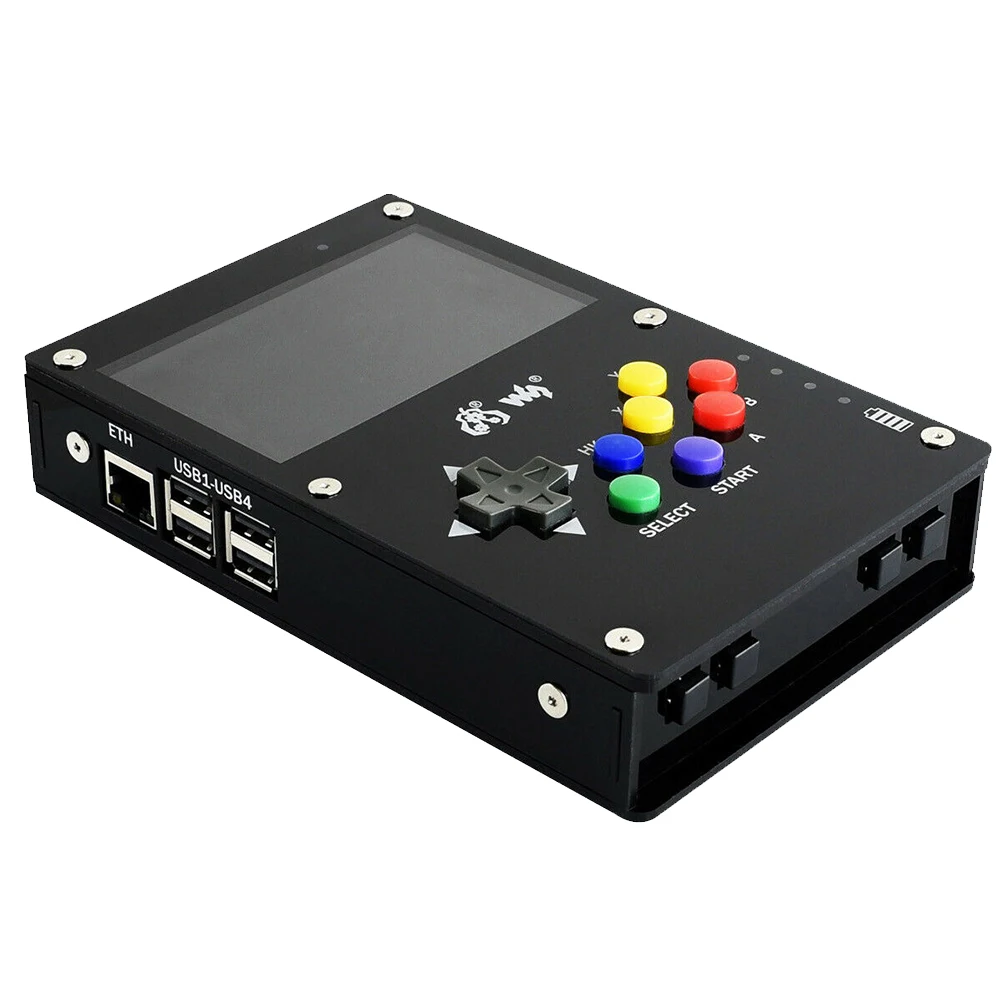 US GamePi43 ips экран RetroPie игровая консоль 4,3 дюймов 800 × 480 для Raspberry Pi 3B - Цвет: US