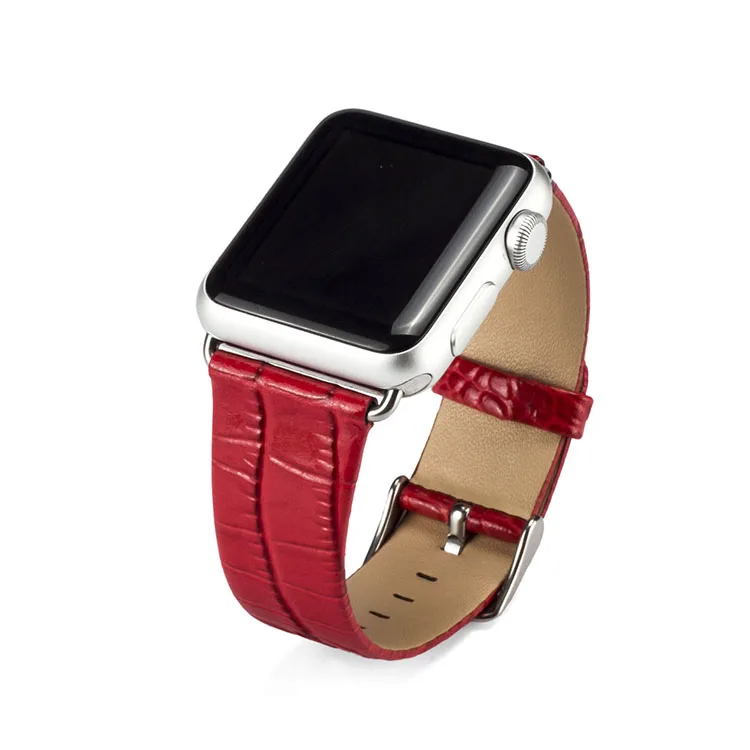 Apple Watch, ремешок 42 мм, 38 мм, 40 мм 44 из крокодиловой кожи кольцо ремешок для наручных часов iWatch, ремешок Спортивные пряжка на ремешке 1/2/3/4/5 с ремешком