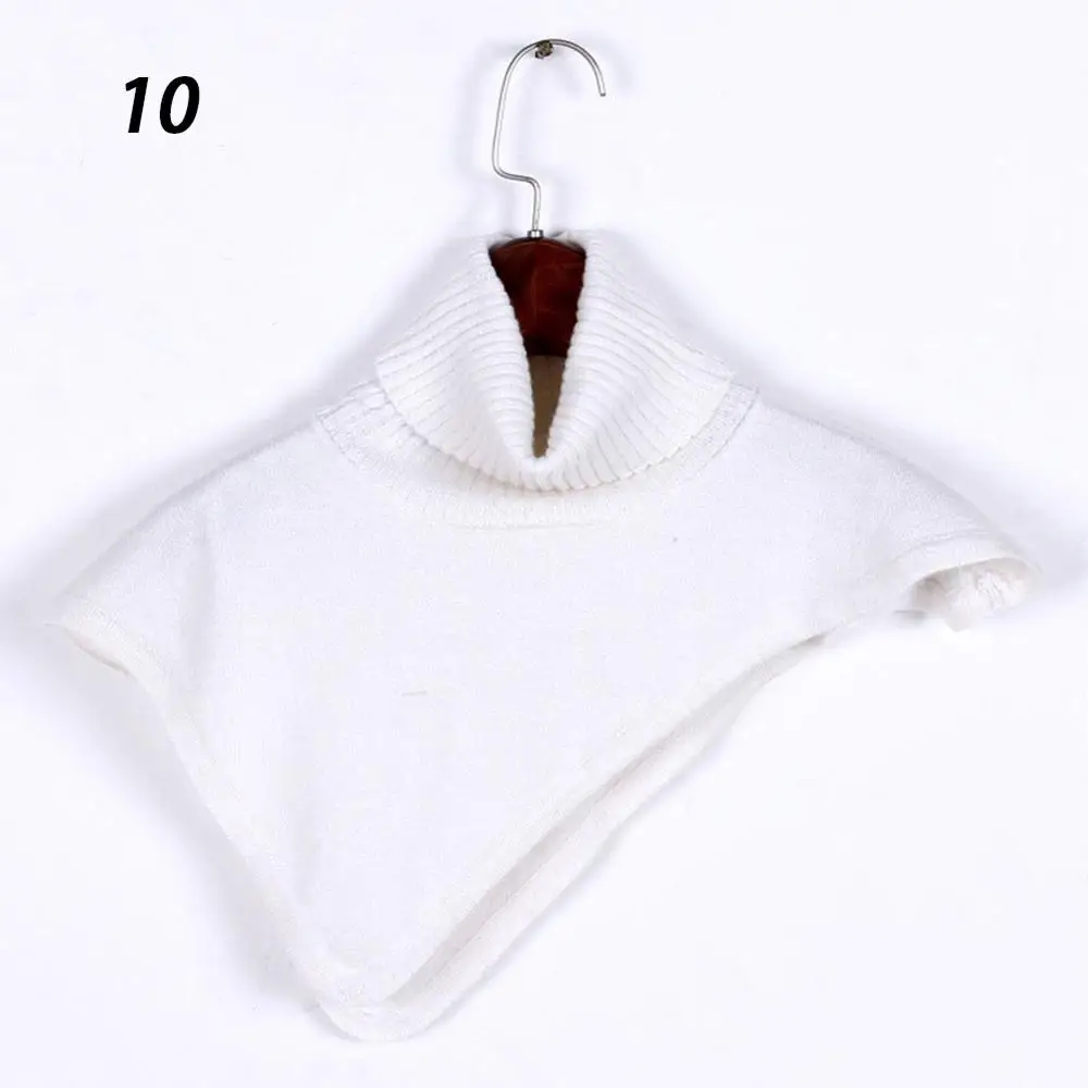 Sparsil, женская зимняя водолазка, вязаный шарф-кольцо, необычный дизайн, шапка с воротником, Осенний вязаный пуловер, теплые мягкие шарфы - Цвет: 9.White Triangle