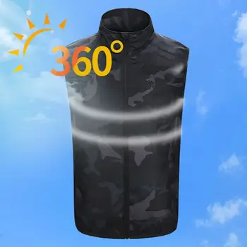 

Summer Cooling With Fan Vest Intelligent Air Conditioning Service Sun Protection Skin Clothing Jacket Charge Camouflage Vest