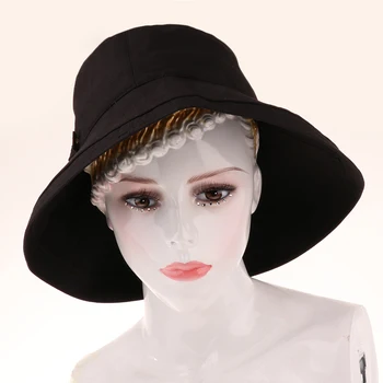 

Bucket Sun Hat Wide Brim Hat Boonie Hat with Windproof Cord for Women Men