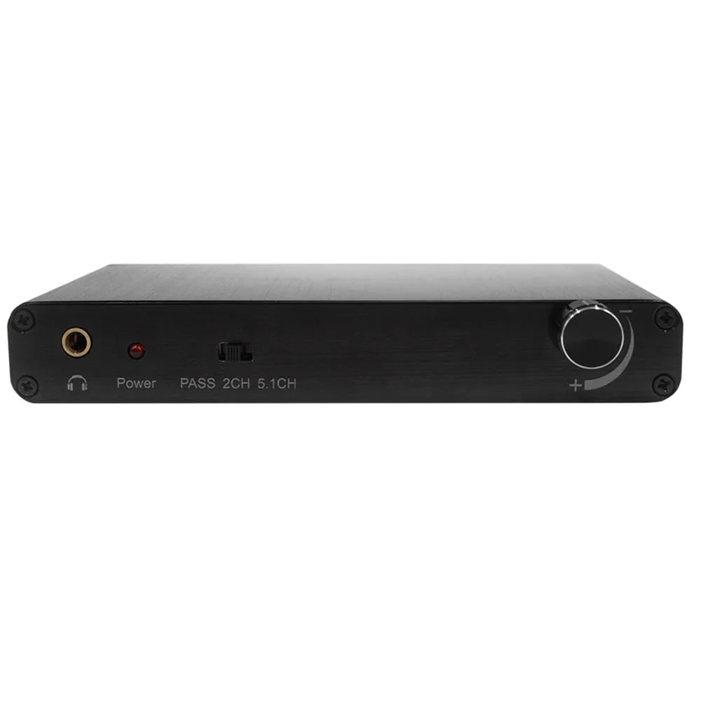  5.1 CH Digital Audio Converter w/3.5mm Stereo HD Audio Adapter Supporta LPCM/PCM/RAW