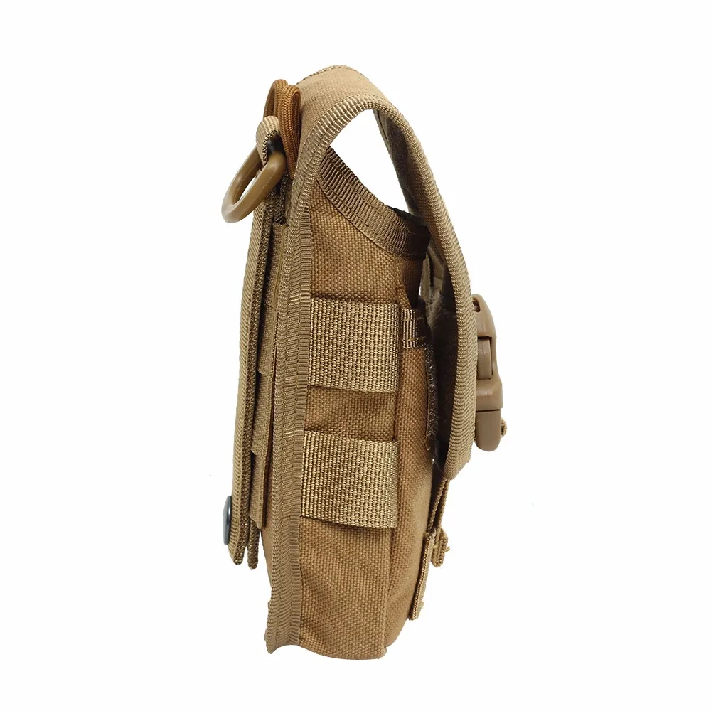 New Double Layer Tactical Phone Pouch Bag Belt 600D Nylon Waterproof Molle System Hunting Molle Fanny Mobile Phone Purse Outdoor