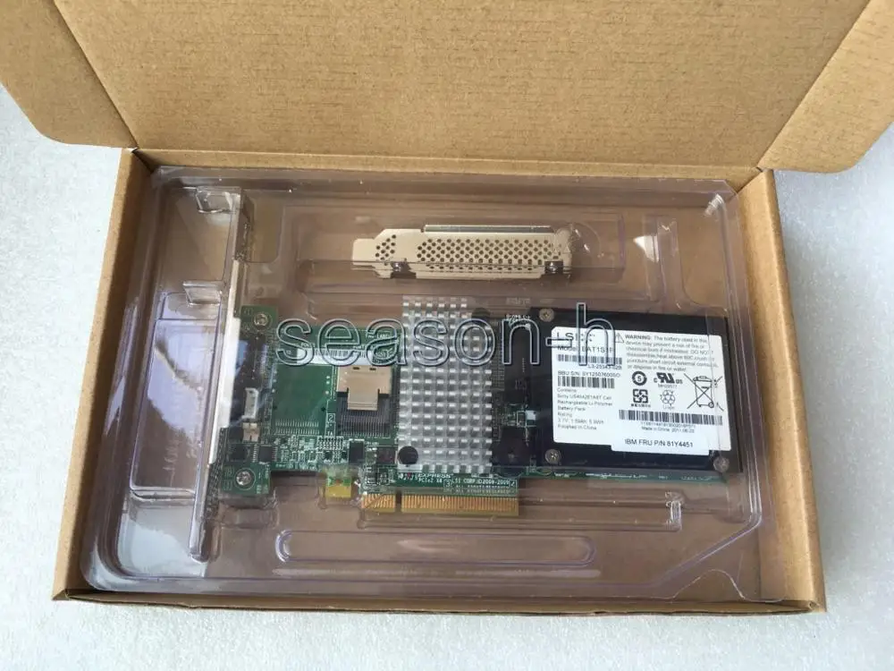 LSI MegaRAID SAS/SATA 9260-4i 4-Port 6 ГБ/сек. внутренняя PCI-E RAID карта + BBU08 | Компьютеры и офис