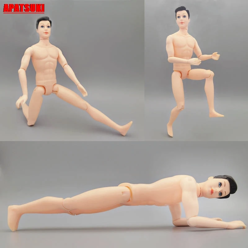 

30cm Moveable Naked Body 9 Jointed Boy Doll Body For Ken MAN Male Boyfriend Prince Nude Doll DIY Toys Accessories Kids