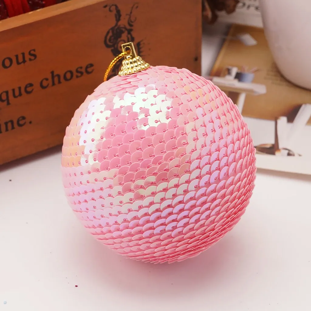 8CM Christmas Balls Rhinestone Glitter Baubles Ball Xmas Tree Ornament Decoration Ball christmas tree toys bolas navidad L1007