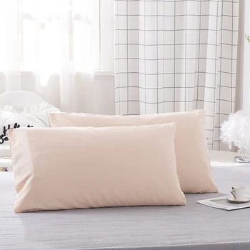 

1 Pair Plain Pillowcases Fitted With Solid Color Single Pillowcases Home Bedroom Bedding Pillowcase Home Pillowcases