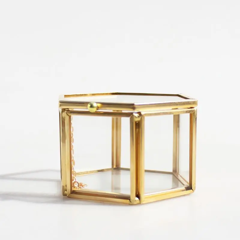 golden glass jewelry box Geometrical Clear Jewelry Organize Holder Tabletop Succulent Plants Container Home Jewelry Storage golden glass jewelry box Geometrical Clear Jewelry Organize Holder Tabletop Succulent Plants Container Home Jewelry Storage