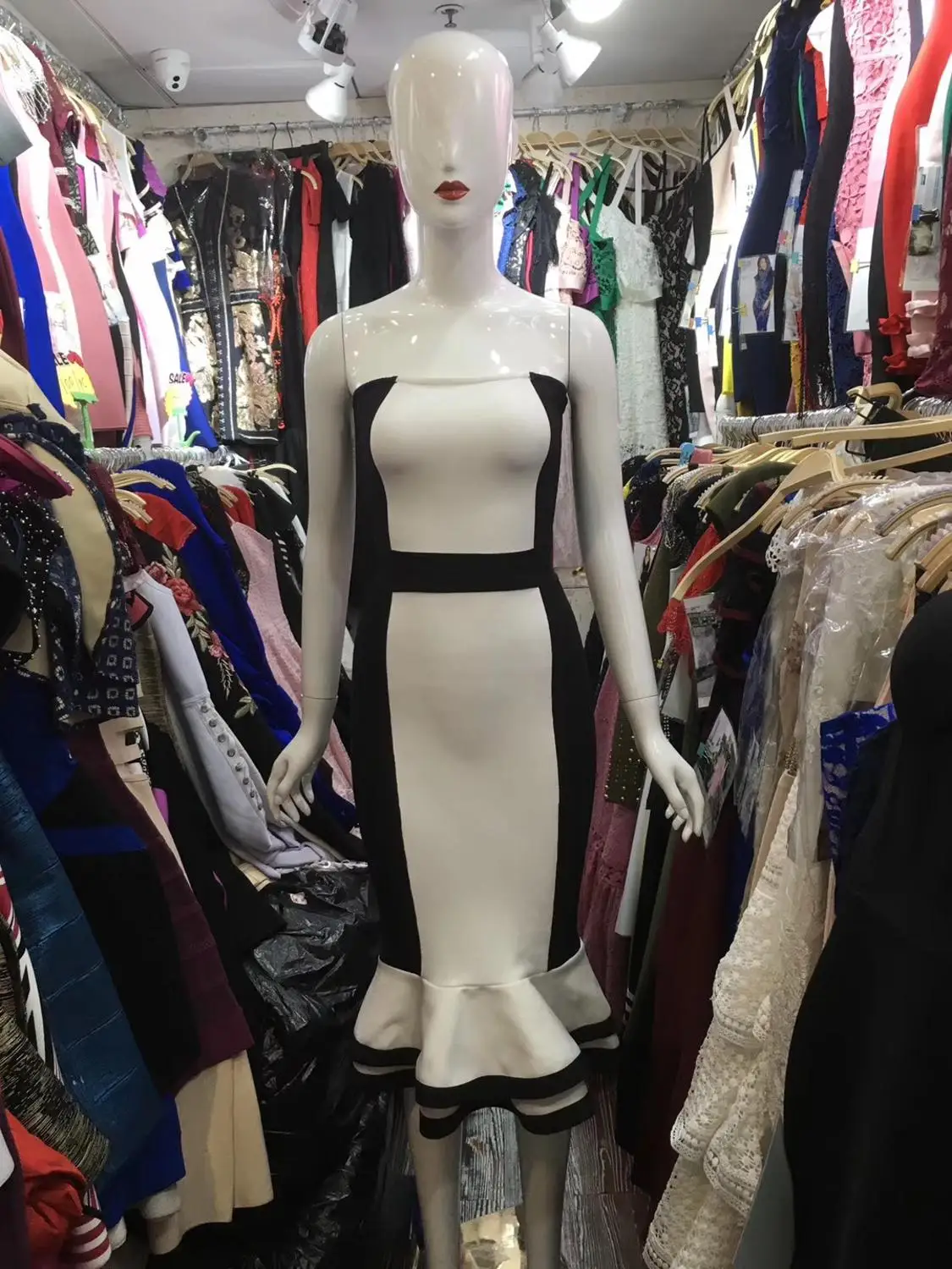 Simly Tara, летнее женское Бандажное платье, Vestidos, без бретелек, цельное, пэтчворк, Русалка, вечерние, сексуальное, бодикон, Клубное платье