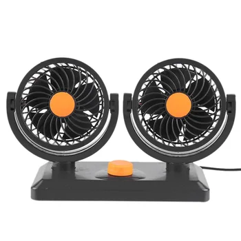 

24V Double Sides Strong Wind Electric Car Fan Cooler Track Fan 2 Level Adjustable Universal Fan