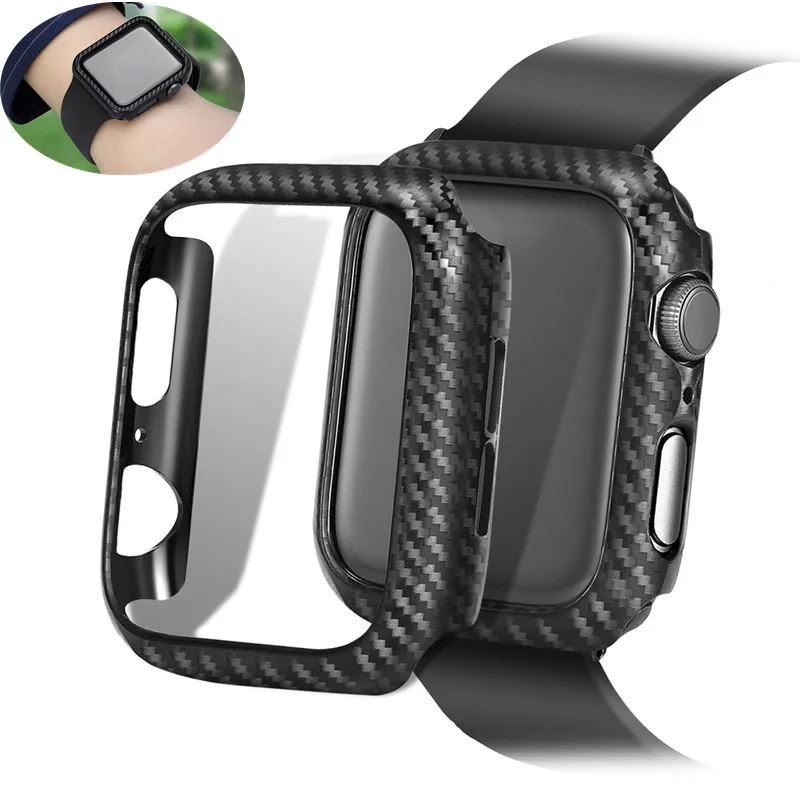 Чехол для Apple Watch чехол watch 4 3 5 2 44 мм/40 мм защитная рамка iwatch 42 38 углеродный
