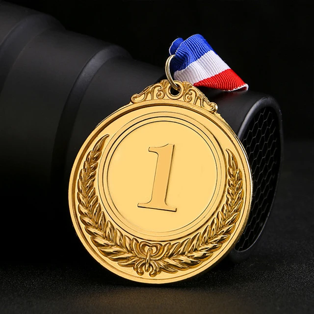 12 Pieces Gold Silver Bronze Award Medal Set - Metal Style for Competitions , Sports , Spelling Bees , Party Favors 4