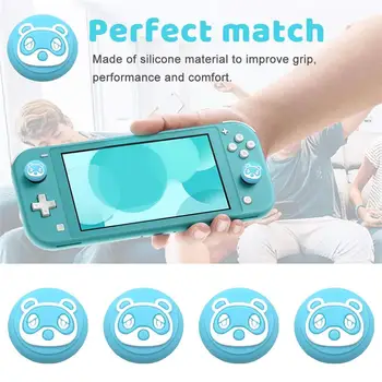 

Cute Animal Head Thumb Grip Cover Cap Replacement Joystick Button Case Durable Controller Console Protector for Nintendo Switch