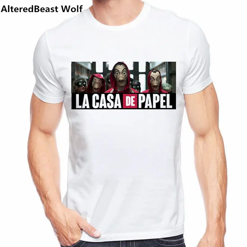 

Cash GTA game Funny La Casa De Papel T shirt men Money Heist dali mask T-Shirt men print House of Paper short sleeve vogue tops