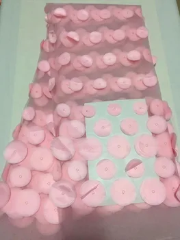 

Pink Latest Nigerian Tulle Lace 2020 French Net stones Lace Fabric For Nigerian Wedding Applique Embroidery African Lace Fabric