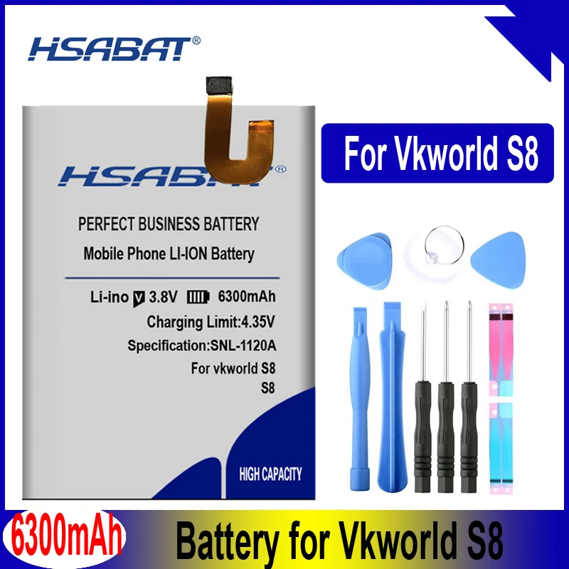 Аккумулятор HSABAT S8 6300 мАч для аккумуляторов Vkworld MTK6750T | Мобильные телефоны и