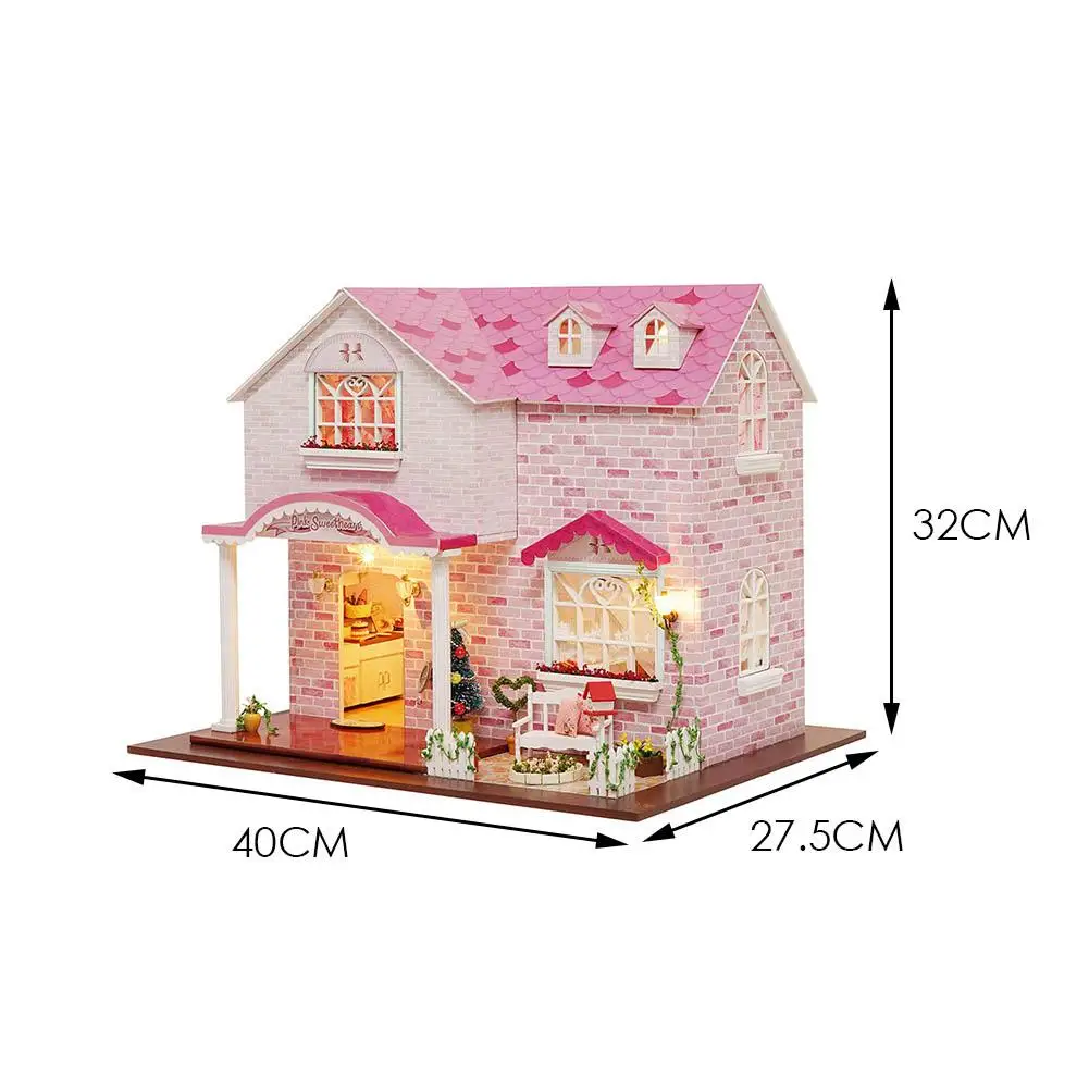 Кукольный дом мебель Diy сборка чердак миниатюрный 3D Деревянный Miniaturas кукольный домик игрушки для детей подарки на день рождения