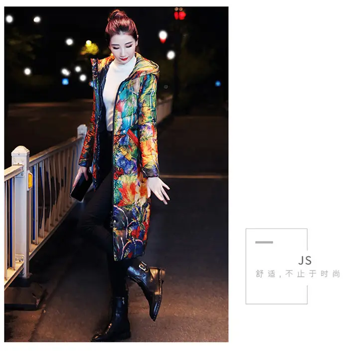 Цветной плотный пуховик, женский длинный пуховик, большой размер, тонкая модная куртка для мамы, 6XL, зимняя верхняя одежда f2184