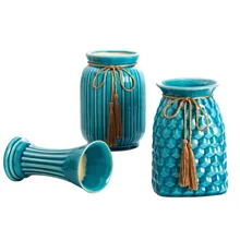 Винтажная Хрустальная керамическая ваза для цветов, украшение дома, Современная Художественная ваза для цветов и растений, держатель для стола, гидропоника, декоративная фигурка