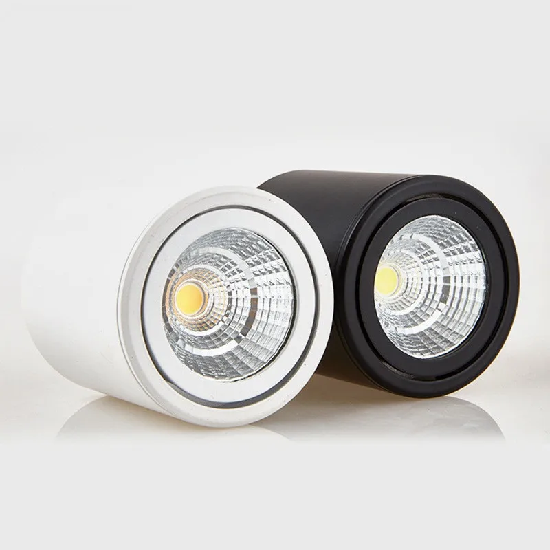 High quality Rotating Downlight COB LED Surface mounted Cylinder Ceiling lamp 7W 9W 12W 15W 18W Adjustable Spot light AC85-265V High quality Rotating Downlight COB LED Surface mounted Cylinder Ceiling lamp 7W 9W 12W 15W 18W Adjustable Spot light AC85-265V