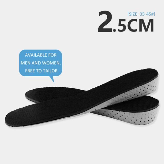 Lifts Shoe Pads Insoles 1Pair Of Height Increase Insole Heel Pad Lifting Inserts Memory Foam 1.5/2.5/3.5/4.5Cm Unisex