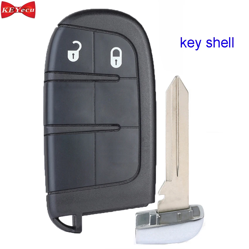 Чехол KEYECU для Chrysler 300 Dodge Charger Challenger Journey Fiat Jeep удаленный Автомобильный ключ чехол