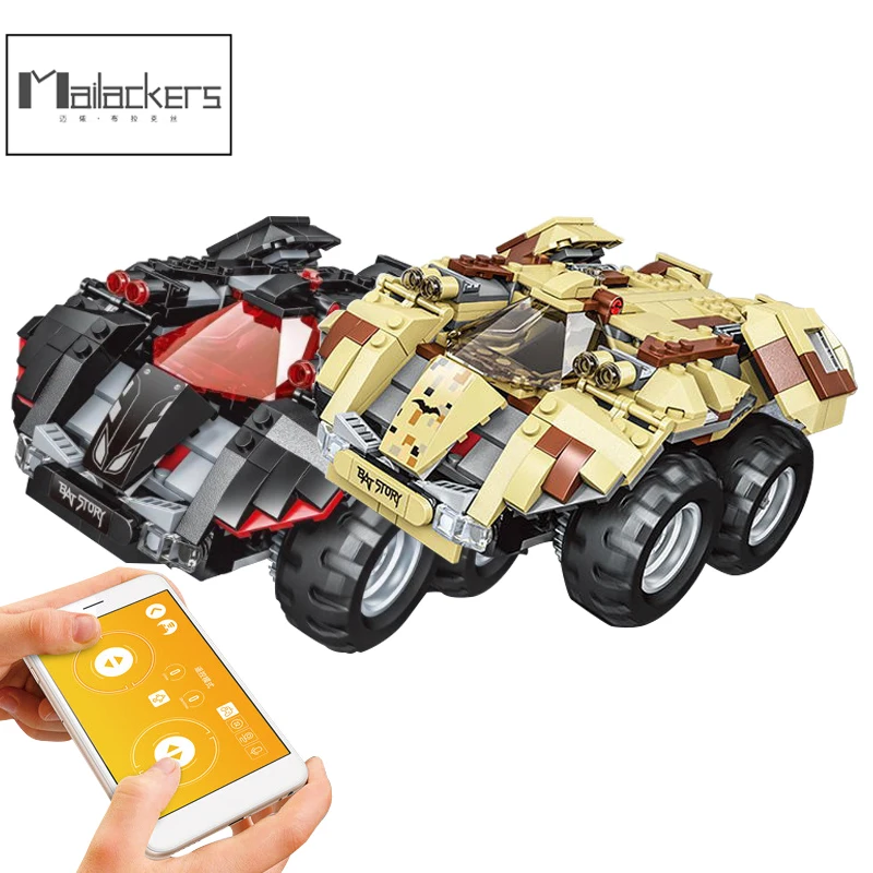 

Legoing Technic Car Series RCing Car Bat chariot Mobile Phone APP Remote Control Truck Model Set Building Blocks Children's Toys