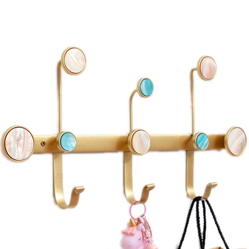 

Hot Creative Wrought Iron Rack Coat Hook Wall Storage Shelf Multi-Purpose Hooks for Wall Ornaments Hanger Multi-Function Storage