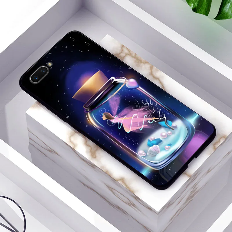 TPUBLK619 Чехол-бабочка для OPPO A5 A3S A7 AX7 чехлы с красивым цветком черные чехлы из ТПУ для OPPO K1 RX17 Neo чехол для телефона R17 Neo Coque - Цвет: TPUBLK619