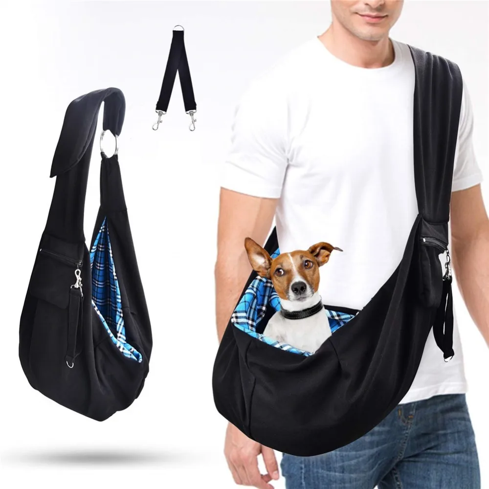 Переноска для домашних животных, сумка для кошек, собак, двусторонняя дорожная сумка без рук для маленьких и средних собак с регулируемым и защитным ремнем