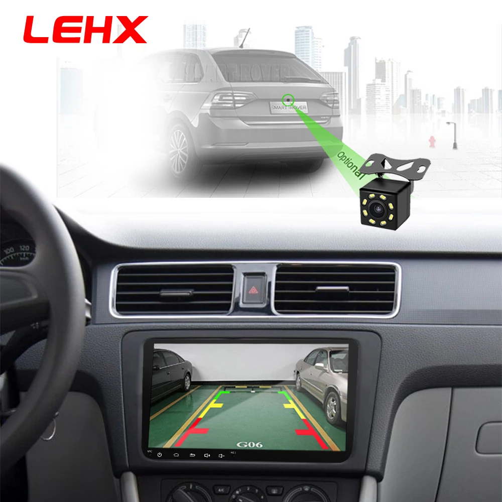 Автомагнитола LEHX 9 дюймов Android 0 GPS 2 Din USB для VW Skoda Octavia golf 5 6 touran passat B6 jetta polo
