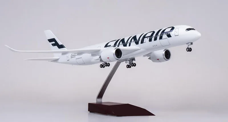47 см 1/142 масштаб литой самолет Airbus A350 FINNAIR модель самолета с базовыми колесами Смола самолет для коллекционирования