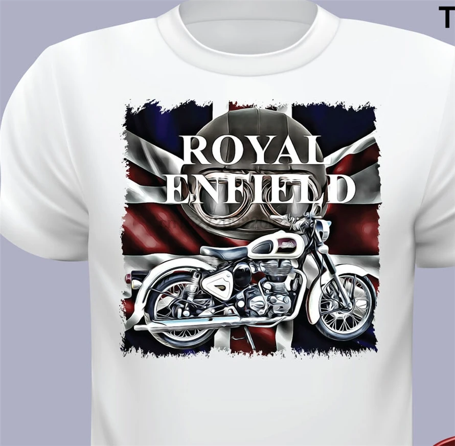 Royal Enfield T Shirts MenS Motorcycle Shirt Unofficial R Digital Printed Tee |