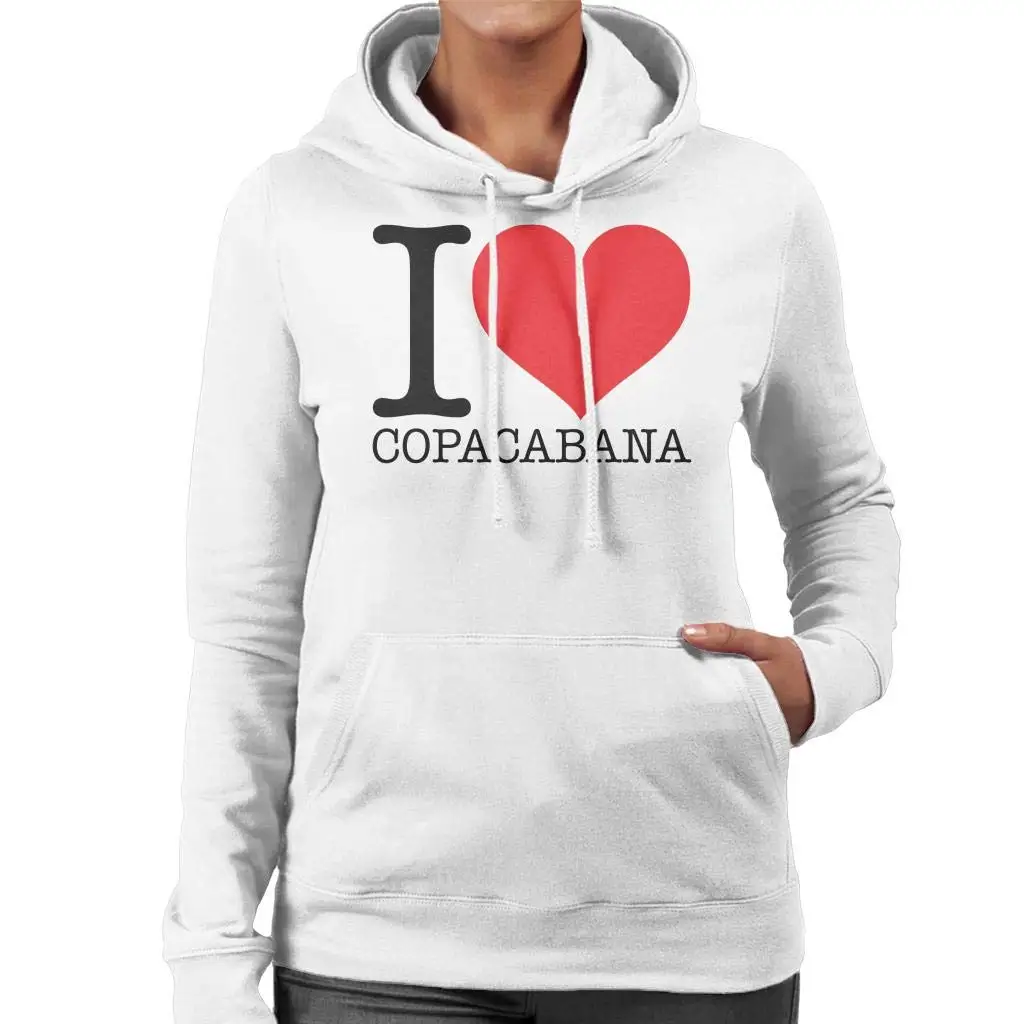 Пляжные направления I Love Copacabana Женская толстовка с капюшоном Унисекс Мужская Женская толстовка с капюшоном