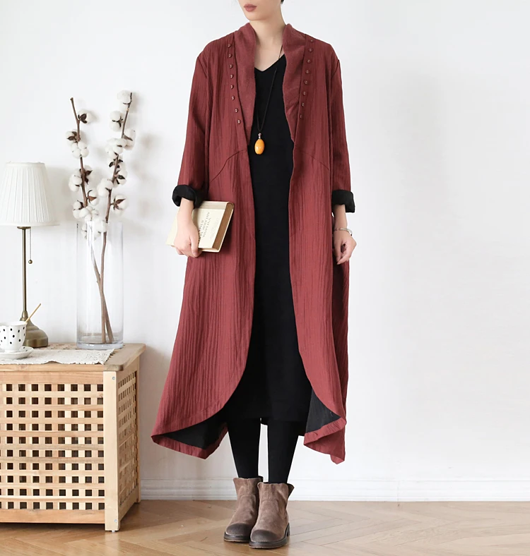 New Autumn Winter Elegant Cardigan Female Loose Linen Camel Coat Oversized 2019 Original High-end Plus Size Black for Women |