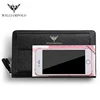 Business Genuine Leather Wallet Long Double Zipper Wrist Men Phone Wallet Purses Cowhide Luxury Brand High Capacity Clutch Bag 6