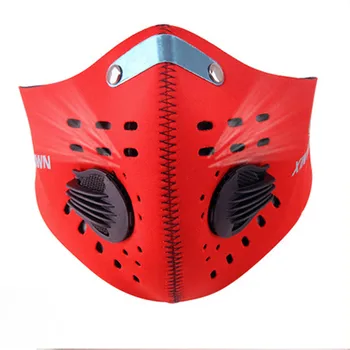 

Pm2.5 Dustproof Sport Washable Face Cover Windproof Activated Carbon Mascarillas Маска With Extra Filter Cotton Sheet Masque