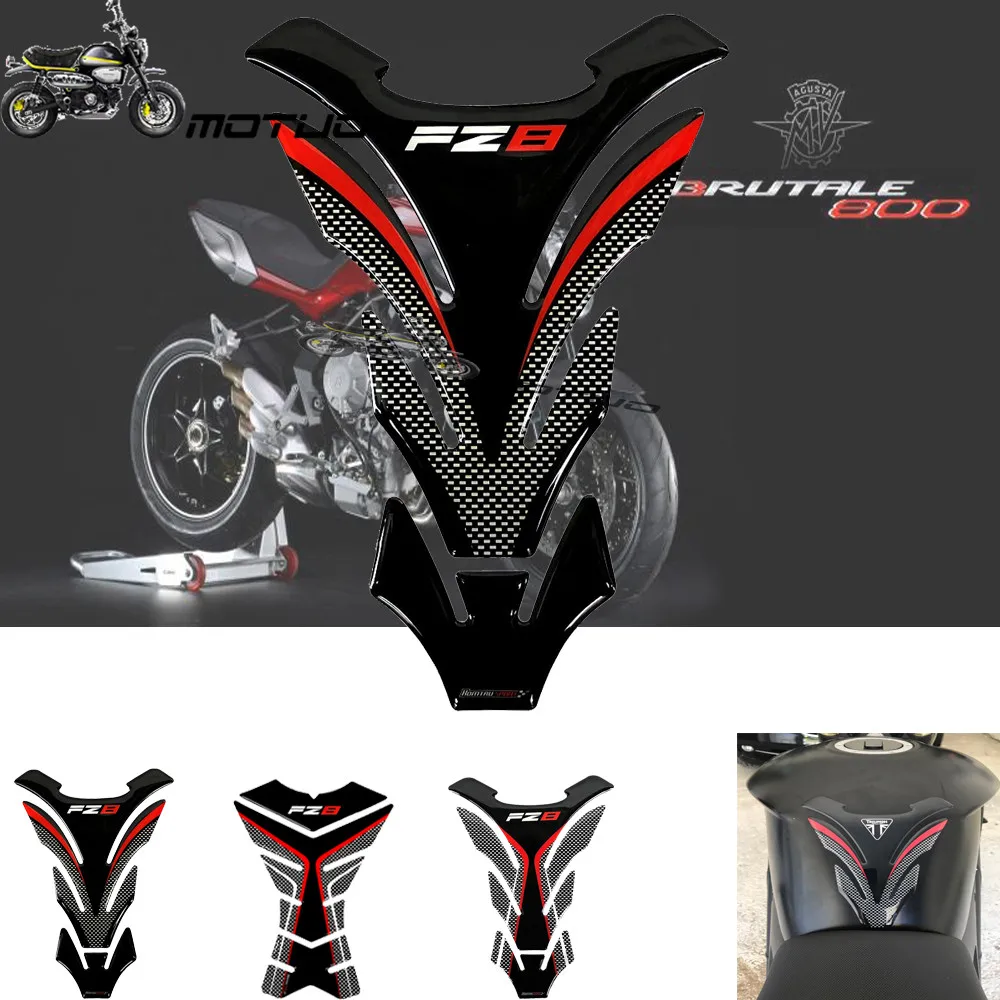 

3D Carbon-look Motorcycle Tank Pad Protector Decal Stickers Case for Yamaha FZ8 Fazer FZ 8 Tank