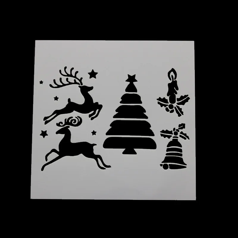 1 шт многоразовые DIY ремесло Рождество для стен картина штамп для скрапбукинга альбом декор Тиснение Бумага карточные трафареты Рождественский подарок