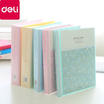 

Deli Fresh Flower Paper File Holders A4 Document Holder Paper Folder Storage Binder Pouch Package Office School 30/40/60pages