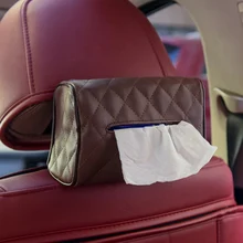 Полиуретановый кожаный солнцезащитный щиток для автомобиля на спинку стула подвесной Тип тканевой коробки автомобиля внутри аксессуары креативные автомобильные принадлежности тканевый бумажный лоток