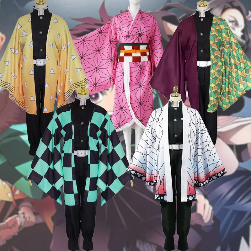 Аниме «Демон» Истребительница Kimetsu без Yaiba Косплэй костюм камадо Tanjirou Agatsuma Zenitsu томилочка Giyuu кохау Косплэй костюм