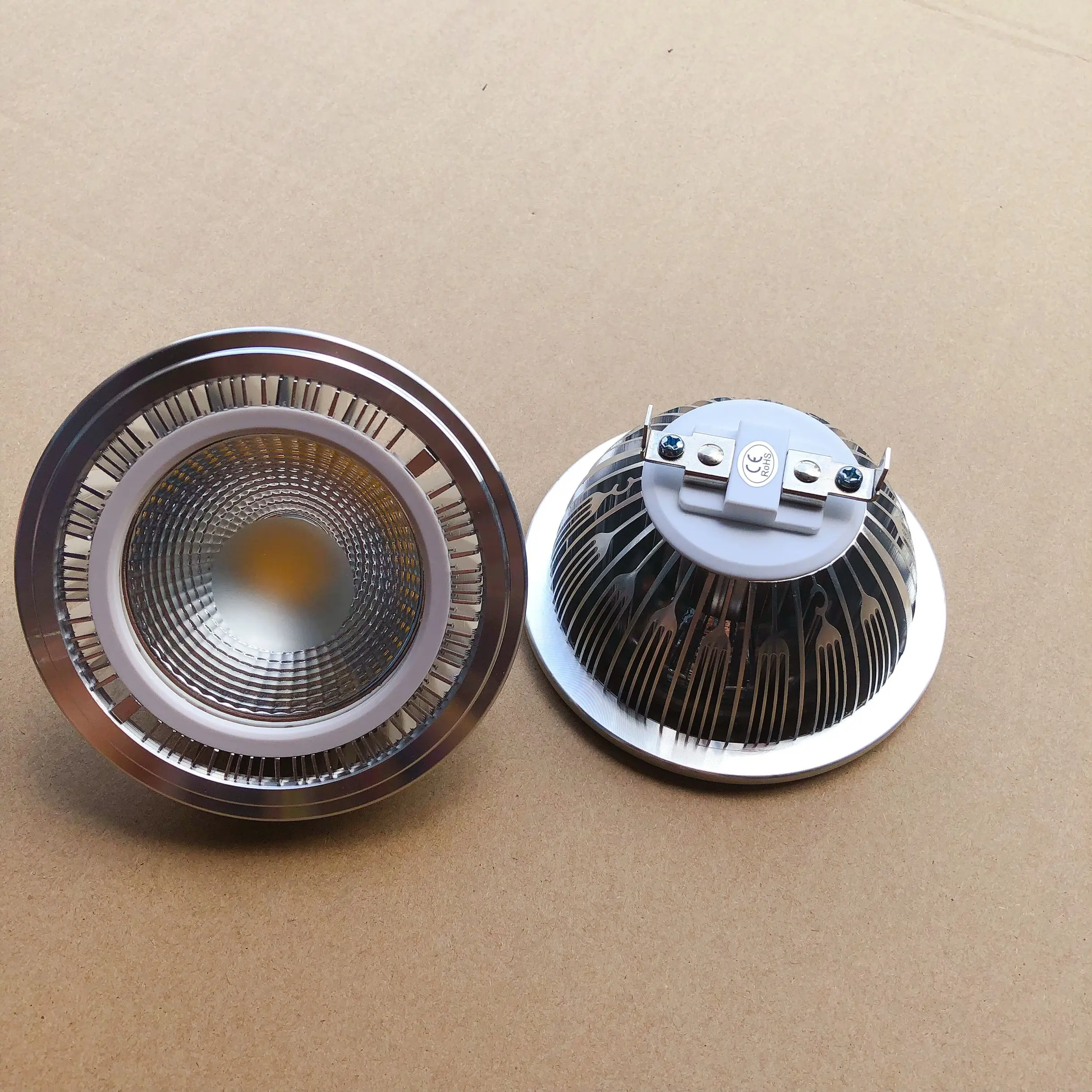 

1PCS 15W Dimmable AR111 LED Spotlight Warm Cool White LED Bulb Light COB QR111 G53 LED Ceiling Lamps DC12V AC85-265V Free Shippi