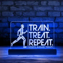 

Physical Therapy Logo 3D Effect Light With Color Changing LED Rehabilitation Calming Night Light Hospital Sanatorium Room Decor