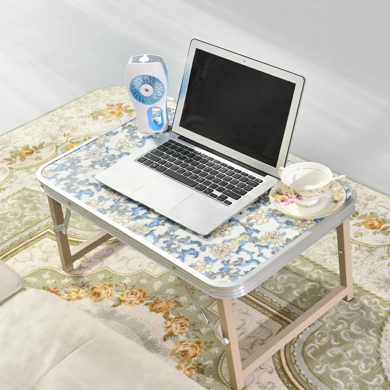 Стол для ноутбука, раскладной простой прикроватный столик для спальни «ленивое» обучение - Цвет: 16