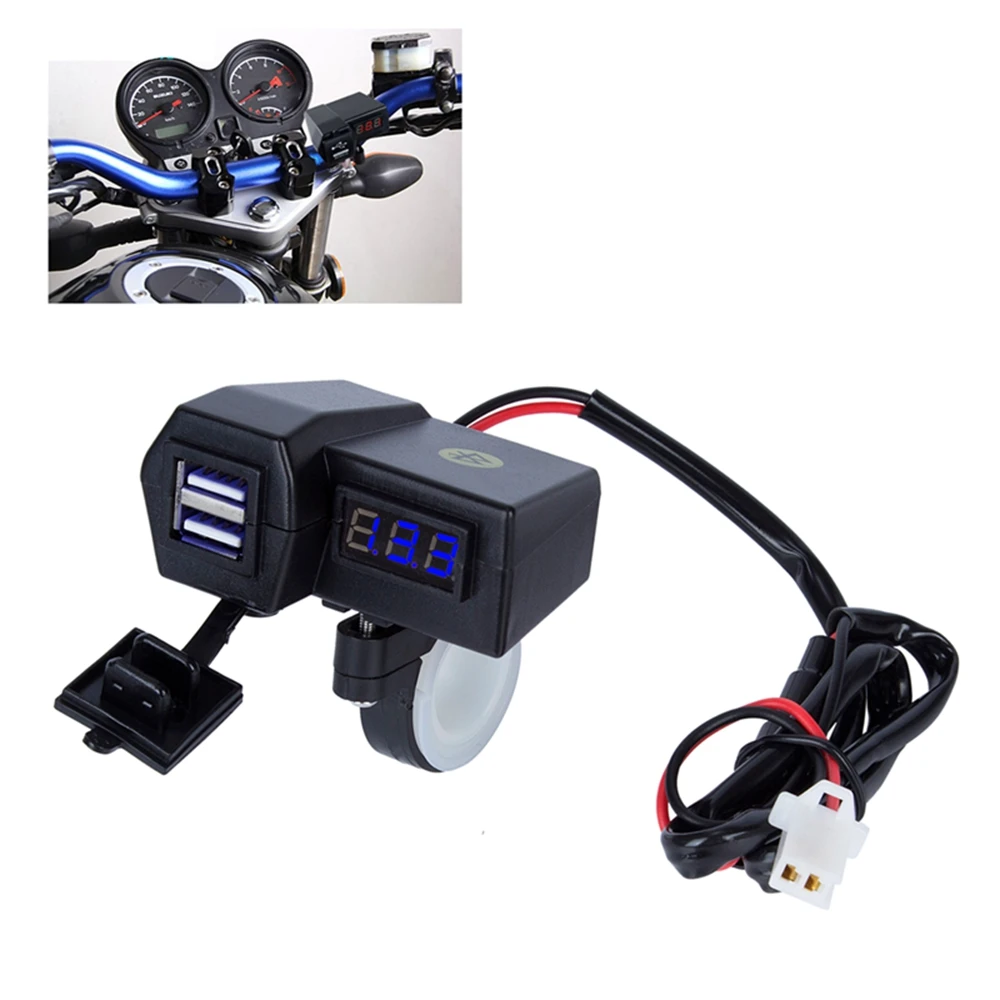 Разветвитель для прикуривателя мотоцикла с 2 USB портами 12 В|socket splitter|12v motorcyclecigarette