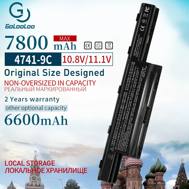 Аккумулятор Golooloo 9 ячеек для ноутбука Acer Aspire AS10D75 571G AS10D71 AS10D31 5551 4741 5552G 5551G 5560G 5733Z 5741